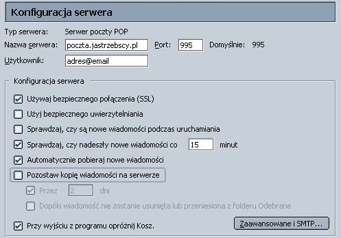 Mozilla - poczta przychodząca